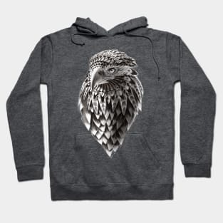 Ornate Tribal Shaman Eagle Print Hoodie